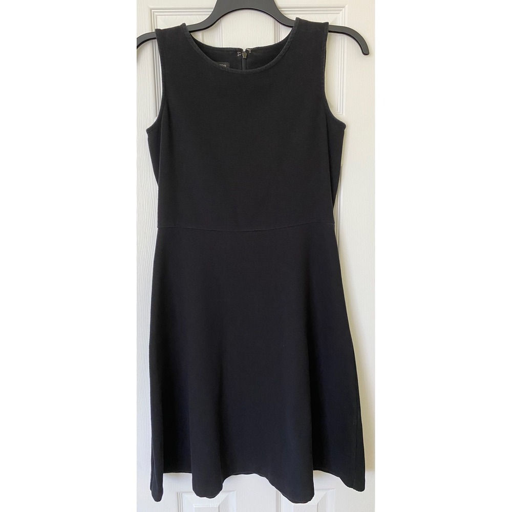 Talbots Womens Dress Black Sleeveless Skater Fit Flare Knit Casual Streetwear